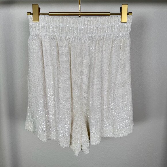 Generation Love White Sequin Shorts - Size XS